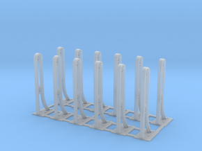 O scale RDG bridge stanchions (12-pack) in Tan Fine Detail Plastic