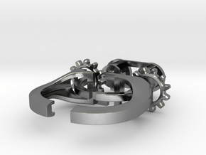 Gear Spinning Ring in Polished Silver (Interlocking Parts): 7 / 54