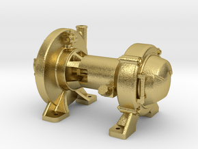 1:16 Scale Pyle Type "E" Steam Turbo Generator in Natural Brass