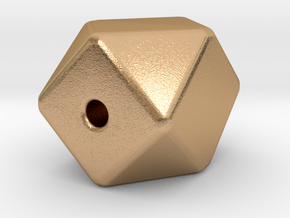 Geo Cube Bead in Natural Bronze