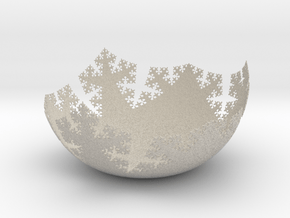 L-System Fractal Bowl 2405 in Natural Sandstone