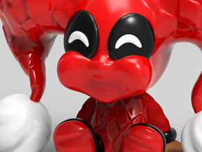 BABY Harley Quinn + Deadpool ( Fusion ) size 5 cm in Natural Full Color Sandstone