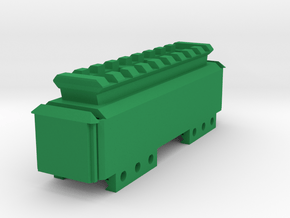 Stick Battery Box (100mm) with Top Picatinny Rail  in Green Processed Versatile Plastic