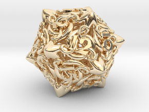 Cthulhu D20  in 14K Yellow Gold