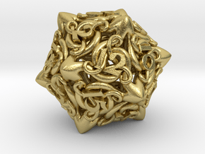 Cthulhu D20  in Natural Brass