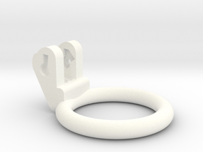 New Fun Cage - Ring - 40mm - Circular in White Processed Versatile Plastic