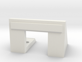 Simple Buffer oo gauge  in White Natural Versatile Plastic