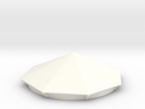 Water Tower Roof for Scratchbuilding in White Processed Versatile Plastic