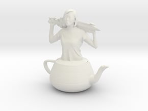 Printle E Femme 001 - Teapot - 1/28 in White Natural Versatile Plastic