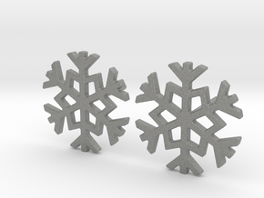 Snowflake earrings in Gray PA12