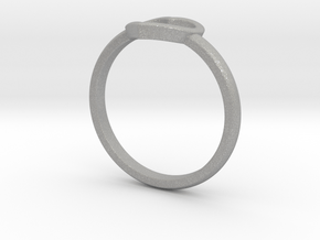 Simple open heart ring in Aluminum