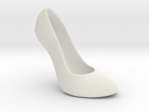Right Wedge High Heel part 1/2 (top) in White Natural Versatile Plastic