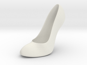 Left High Heel Wedge part 1/2 (top) in White Natural Versatile Plastic