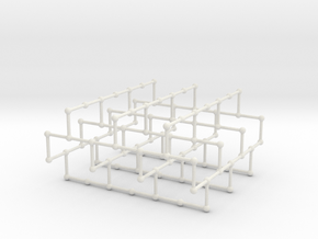 Haugland's grid subgraph no. 1 in White Natural Versatile Plastic