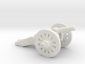 O Scale Cannon in White Natural Versatile Plastic