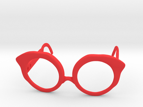 Cat Eye Glasses in Red Processed Versatile Plastic: Small