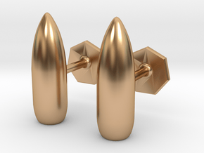 7.62 x 39mm Projectile Cufflinks in Polished Bronze