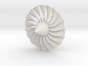 Engine Fan Blades in White Natural Versatile Plastic