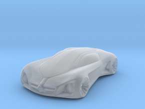 3D Printed Concept Car in Smooth Fine Detail Plastic
