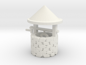 O Scale Wishing Well in White Natural Versatile Plastic