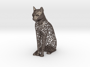 Egyptian Vorocat in Polished Bronzed-Silver Steel