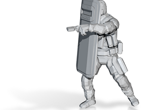 Swat-team shield - variation A  in Tan Fine Detail Plastic