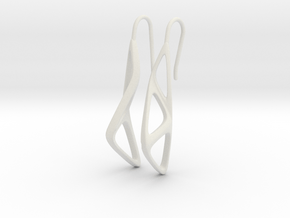 sWINGS Soft Structura, Earrings in White Natural Versatile Plastic