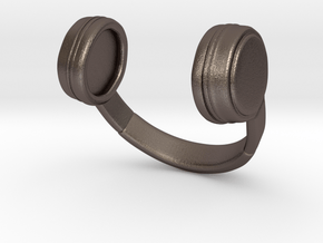 Headphones in Polished Bronzed-Silver Steel