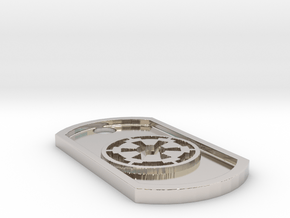 Star Wars Imperial Seal Themed Dog Tag in Platinum