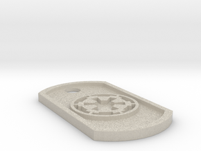Star Wars Imperial Seal Themed Dog Tag in Natural Sandstone