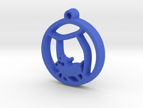 Hamster Ball Pendant in Blue Processed Versatile Plastic