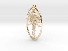 Faces Pendant  in 14K Yellow Gold