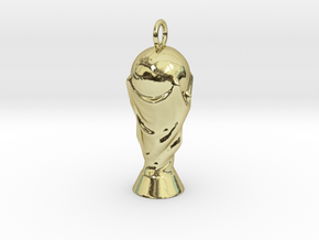 Football Trophy Earring in 18k Gold Plated Brass