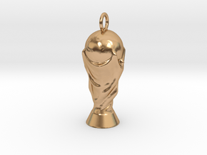 Football Trophy Pendant in Polished Bronze