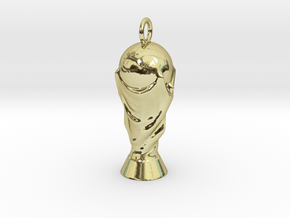 Football Trophy Pendant in 18k Gold Plated Brass