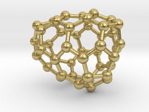 0647 Fullerene c44-19 c1 in Natural Brass