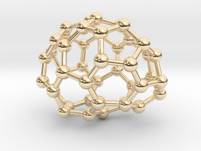 0648 Fullerene c44-20 c1 in 14k Gold Plated Brass