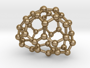 0649 Fullerene c44-21 c1 in Polished Gold Steel
