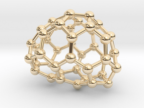 0649 Fullerene c44-21 c1 in 14k Gold Plated Brass