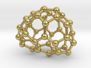 0649 Fullerene c44-21 c1 in Natural Brass