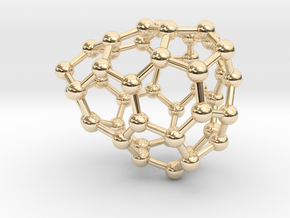 0651 Fullerene c44-23 c1 in 14k Gold Plated Brass