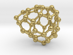 0651 Fullerene c44-23 c1 in Natural Brass