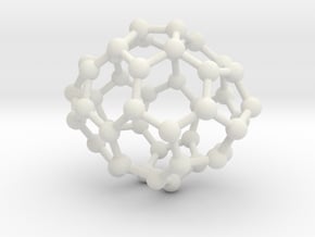 0652 Fullerene c44-24 d2 in White Natural Versatile Plastic