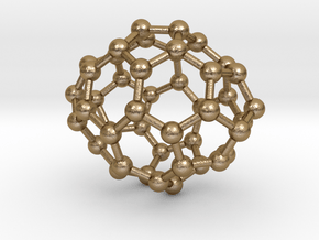 0652 Fullerene c44-24 d2 in Polished Gold Steel