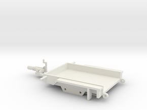 1033 Tiefladeanhänger für kleine Baumaschinen in White Natural Versatile Plastic: 1:87 - HO