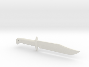 1/3rd Scale Smith & Wesson Type Hunting Knife in White Natural Versatile Plastic