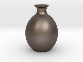 Vase porcelain / decanter in Polished Bronzed-Silver Steel