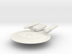 Federation Springfield Class Cruiser 5.1" long in White Natural Versatile Plastic