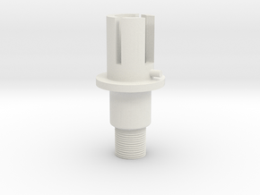 airsoft m4 outer barrel base in White Natural Versatile Plastic