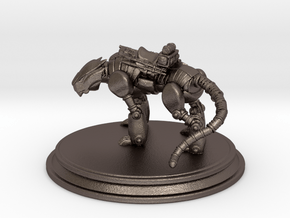 Mech Tiger in Polished Bronzed-Silver Steel: 28mm